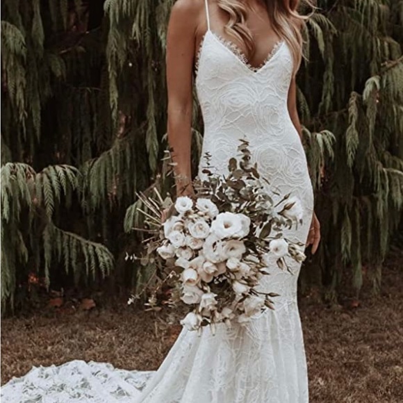 COPY - Women’s Lace Mermaid Wedding Dress for Bride - Picture 2 of 15